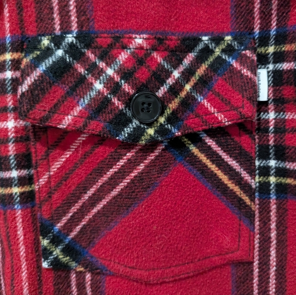 Frank And Oak Red Plaid Button-Up Shacket - Picture 4 of 6